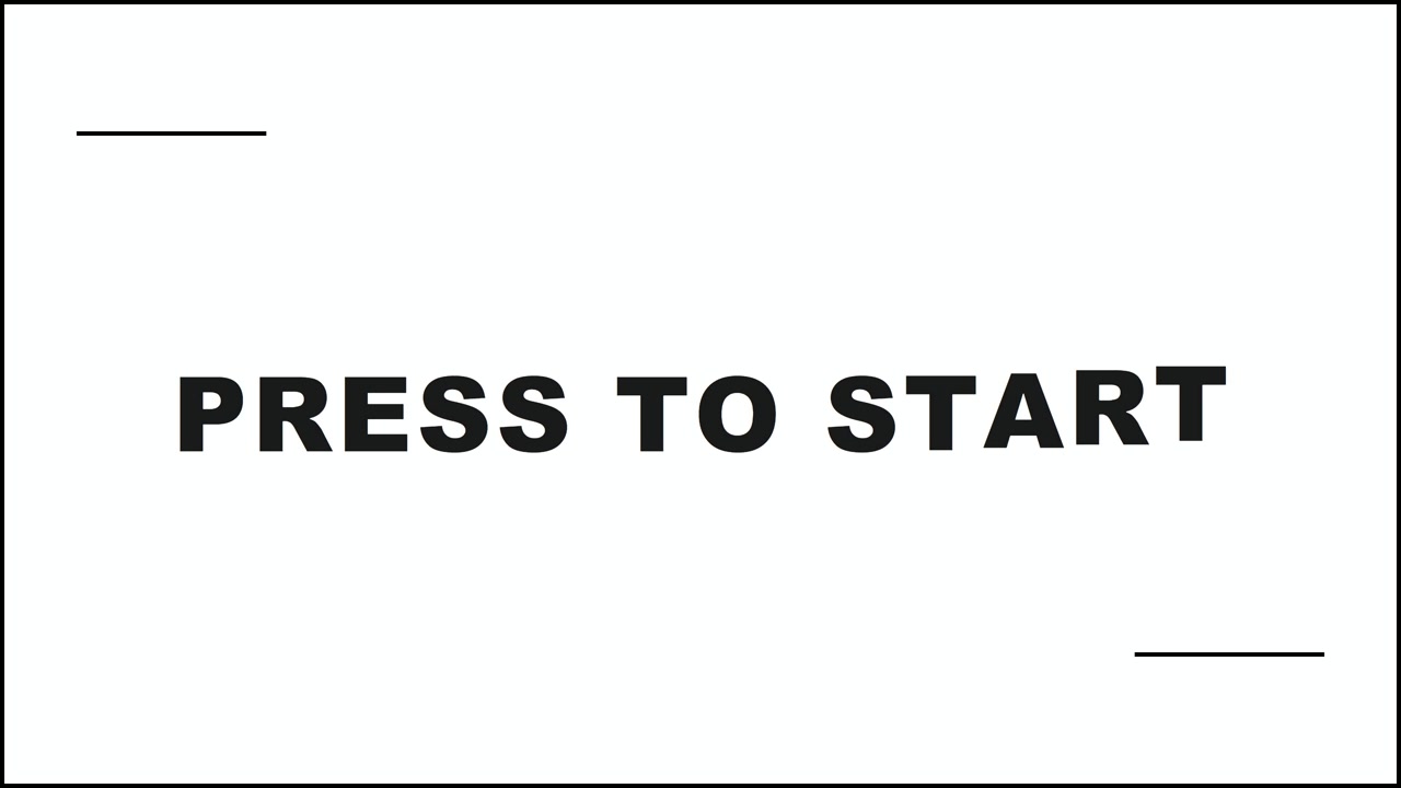 Press to Start Text Appearing on White Background
