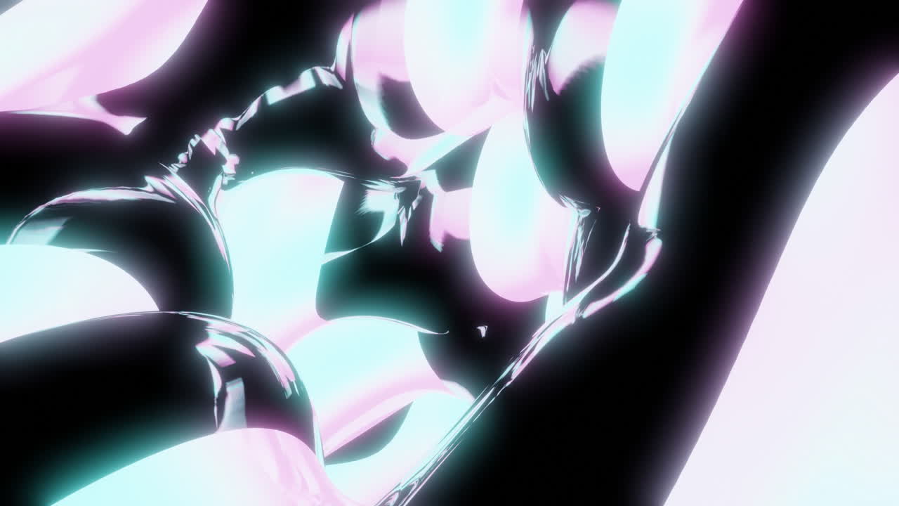 추상적인 네온 액체 형태