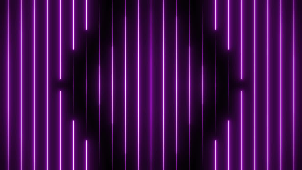 Sfondo con linee verticali di luce al neon viola