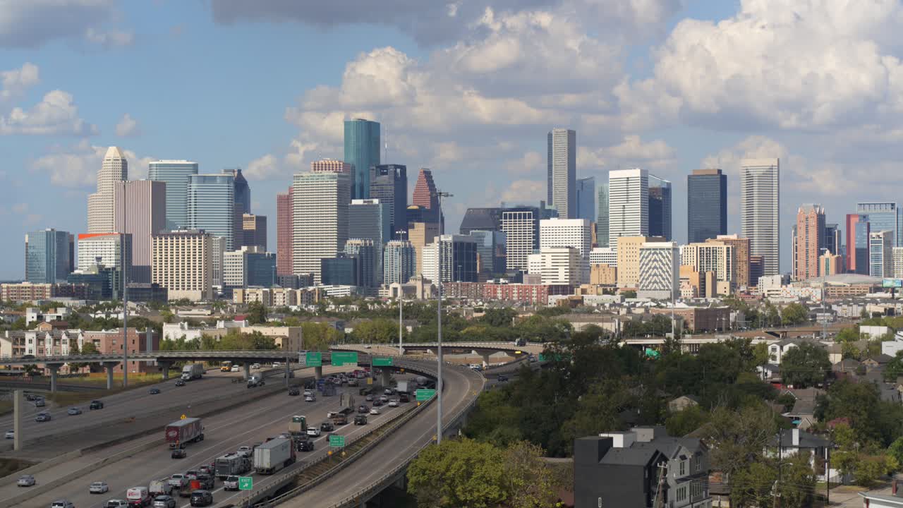 Houston Skyline and Highway