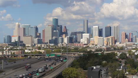 houston skyline and highway