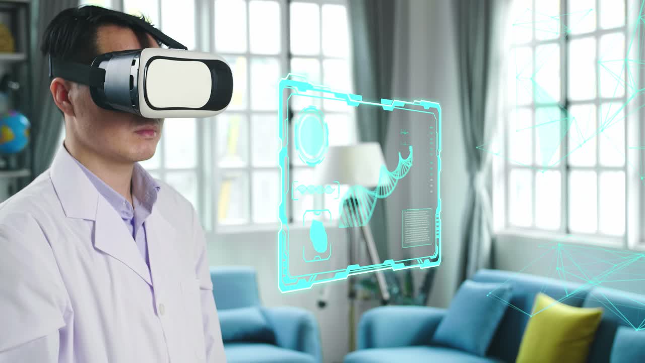 Doctor Using VR for Medical Visualization