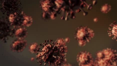 macro 3d rendering of coronavirus epidemic