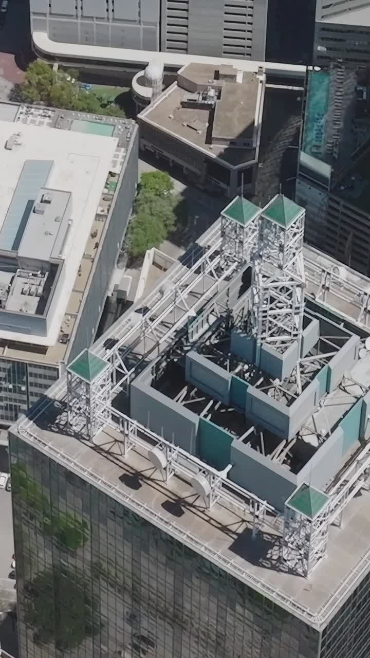 Downtown Dallas, Texas from an aerial view
