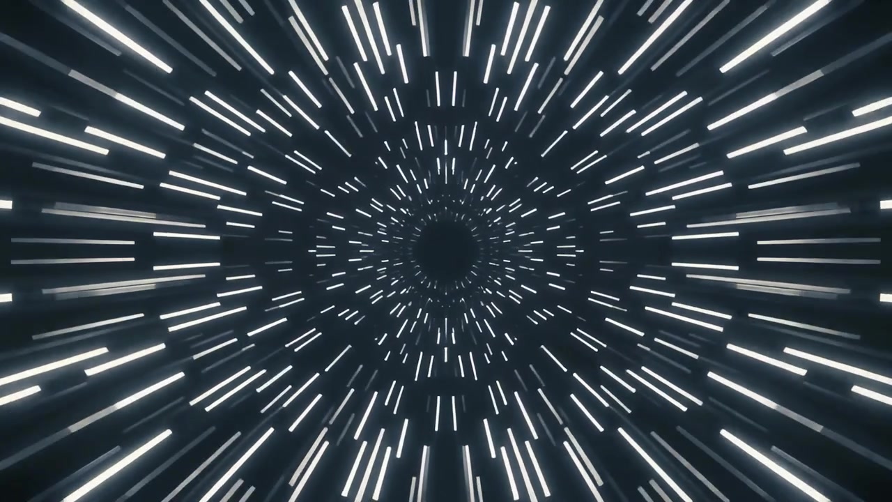 Abstract Motion Background With Glowing White Light Streaks