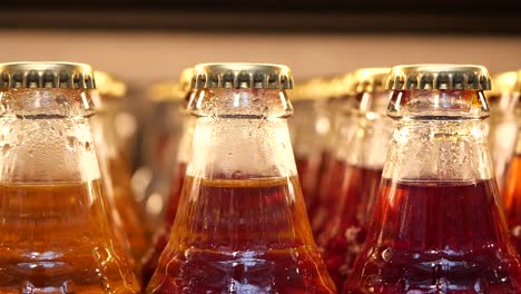 bottled drinks on display