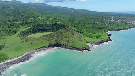 comoros - grande comore - lac salé - rotation around the crater