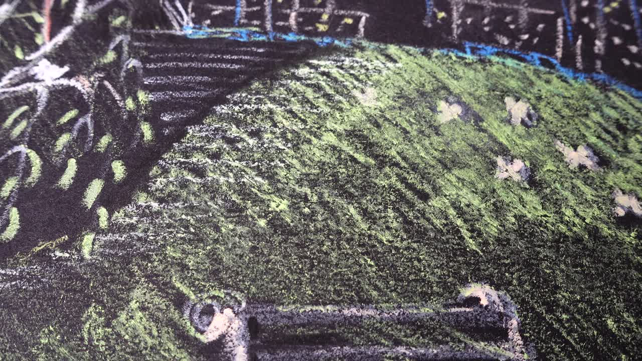 Drawing of the night city