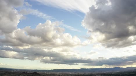 clouds passing over arizona's desert landscape