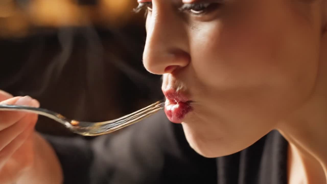 Gourmet-Soße wird über ein zubereitetes Hähnchengericht gegossen.