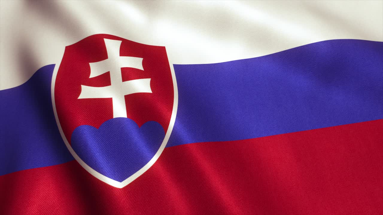 슬로바키아 국기 비디오 루프 - 4k