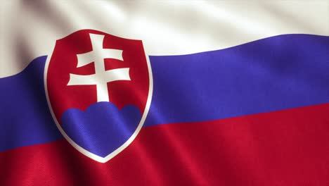 slovakia flag video loop - 4k