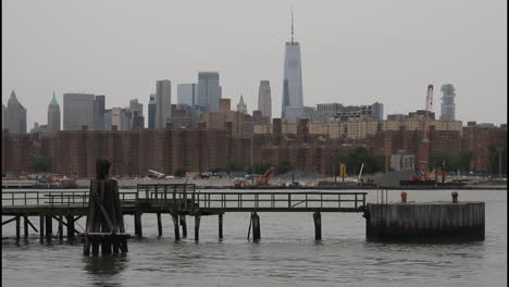 new york city skyline from the waterfront
