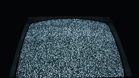 tv static and noise glitch on vcr television screen