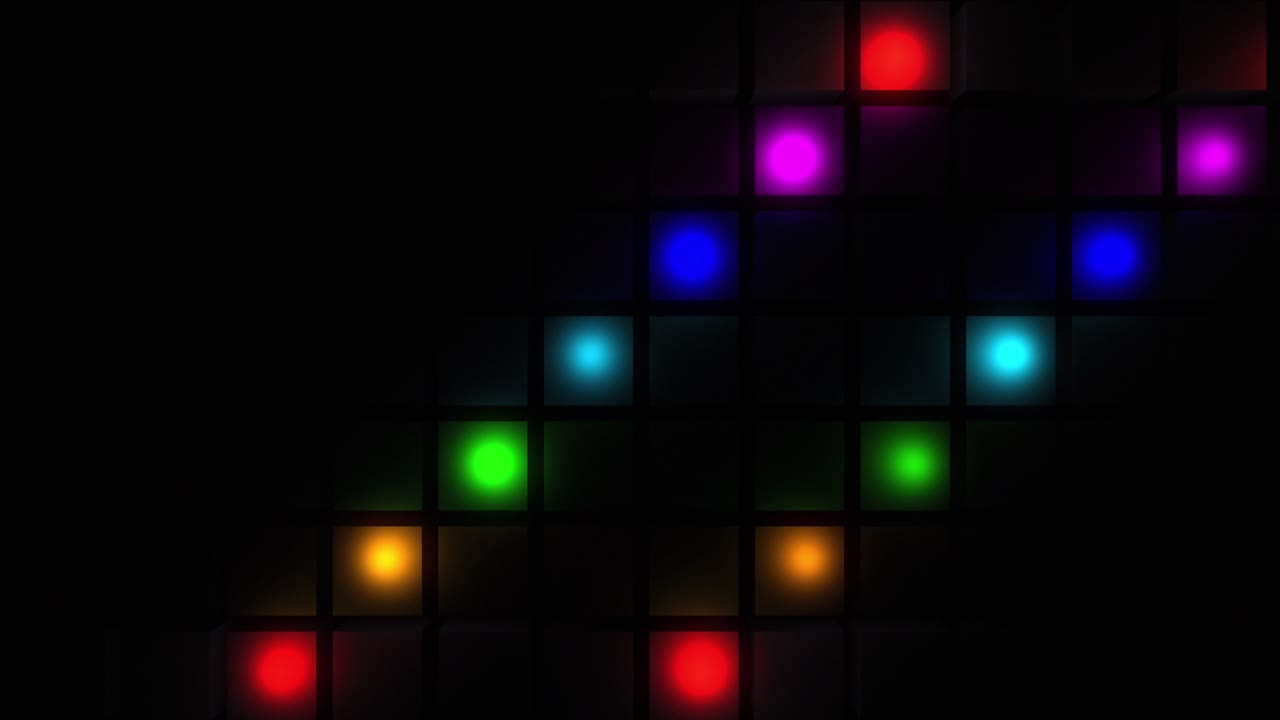 Abstract Colorful Glowing Cubes
