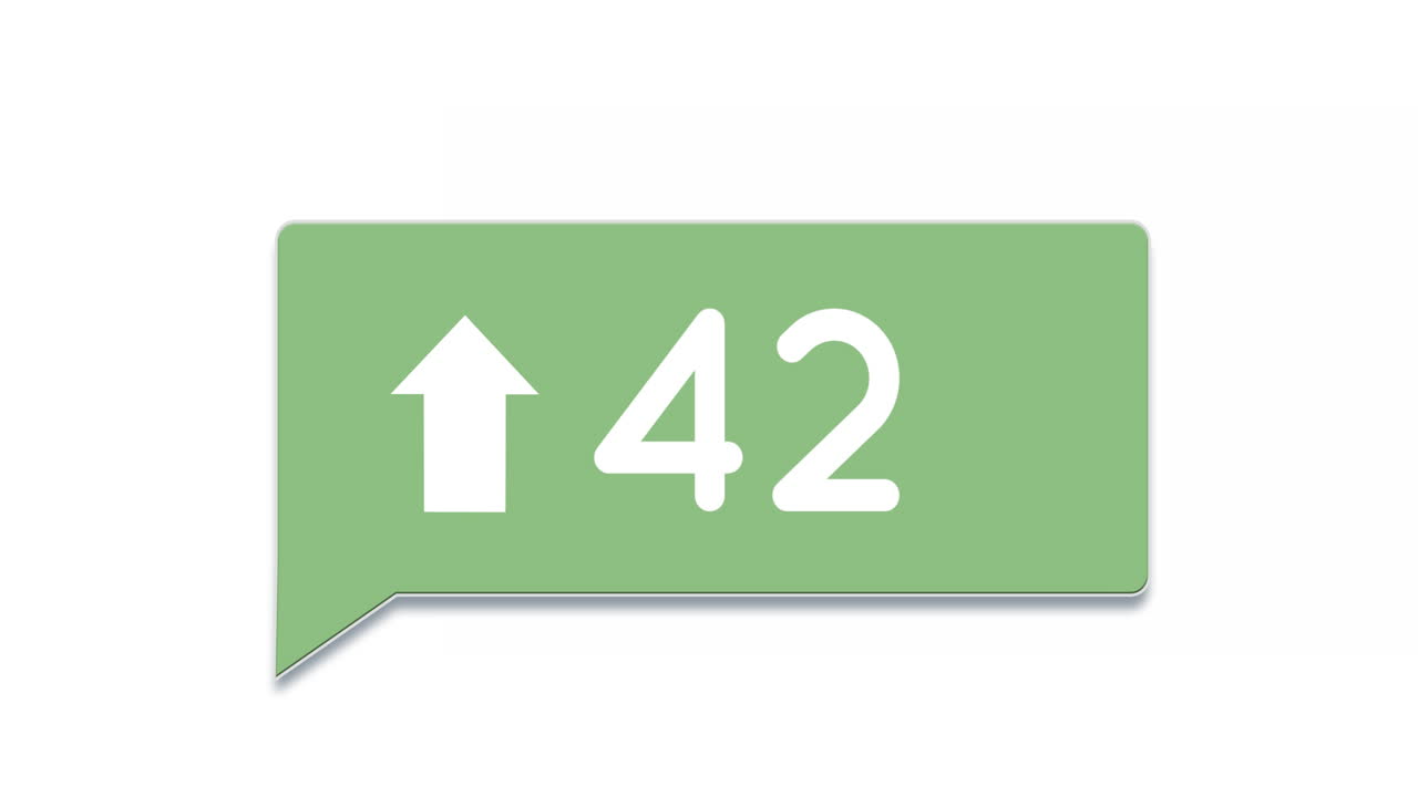 숫자가 증가하는 초록색 채팅 상자 4k