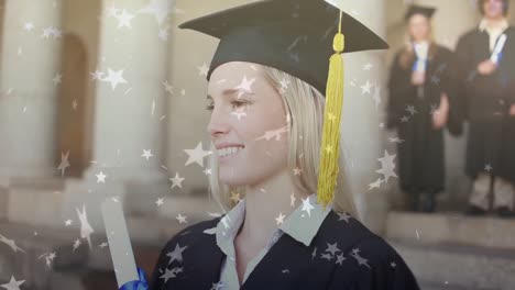 mujer con brecha de graduación y crecido