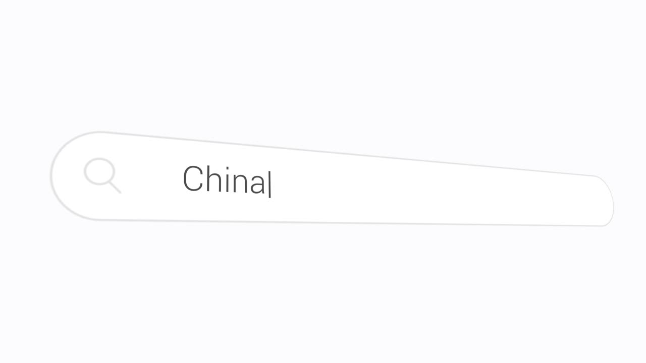Entering China In The Internet Browser - Close Up