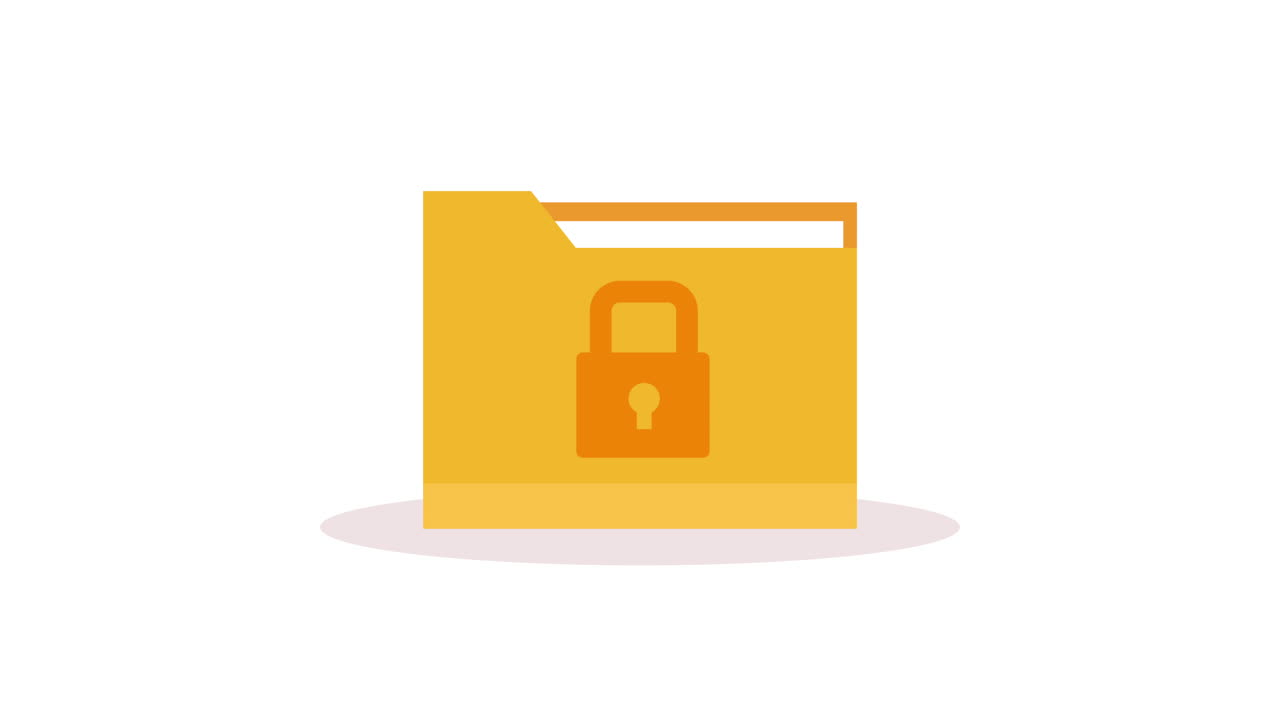 folder with padlock cyber security