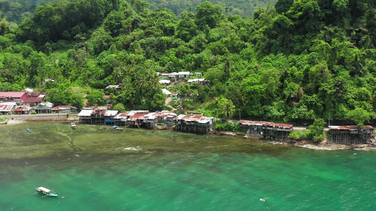 Beach hut neighbourhood near Padang Sumatra West Indonesia