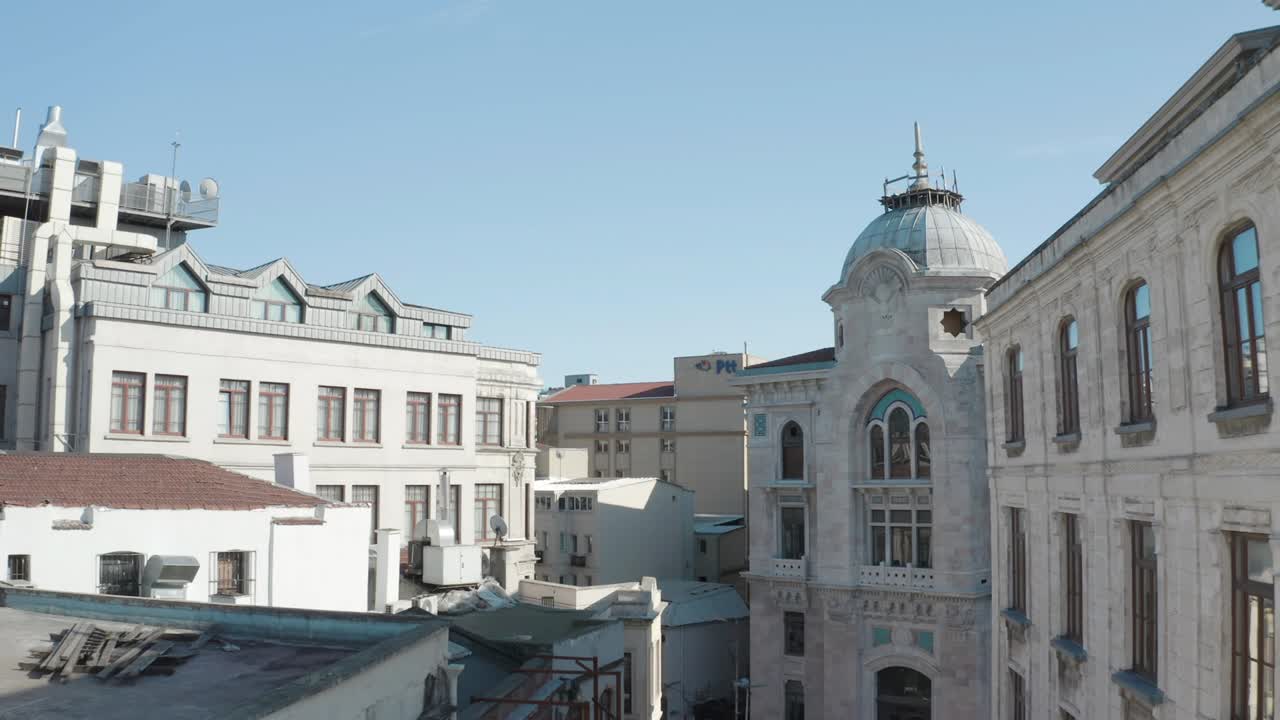 터키의 역사적인 건물의 공중 풍경 4k 영상