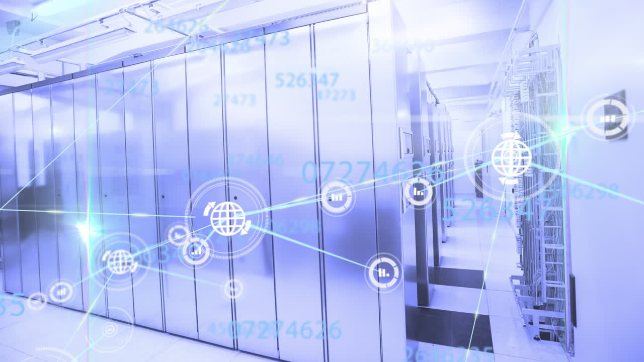 조명과 서버를 통한 연결의 애니메이션