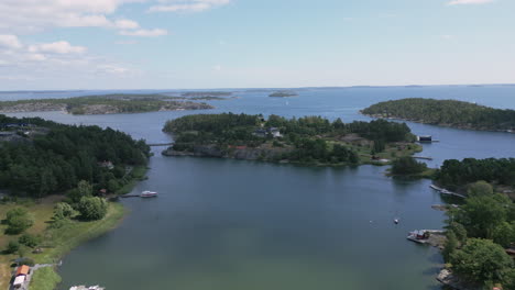 little islands and skerries on the eastern coast of sweden in the baltic sea