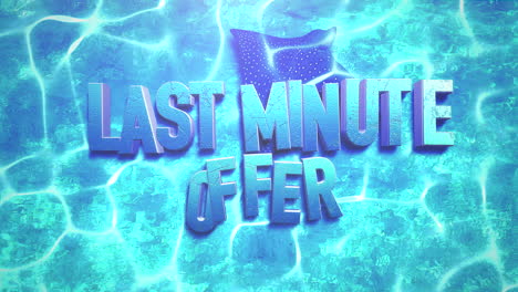 last minute offer in water pool with marine animal