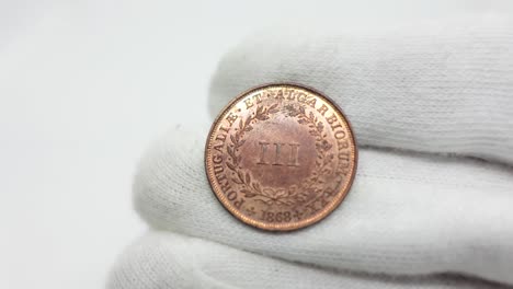 old coins. portuguese copper coin 6