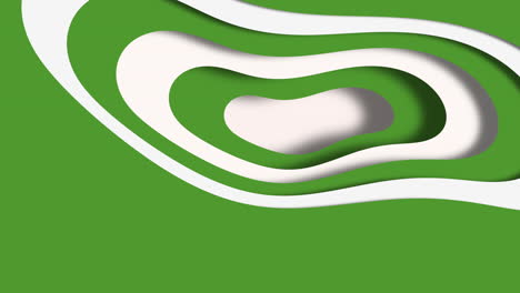 an image of a paper folded to create a wavy line with intricate, zigzag patterns. one side is white, while the other is green, showcasing an artistic geometric design using simple fold techniques
