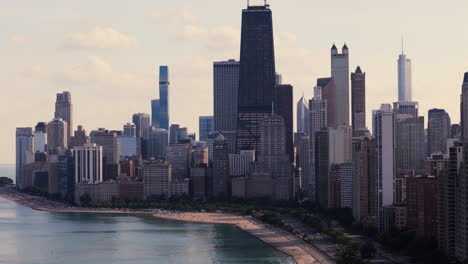 chicago skyline with lakefront view