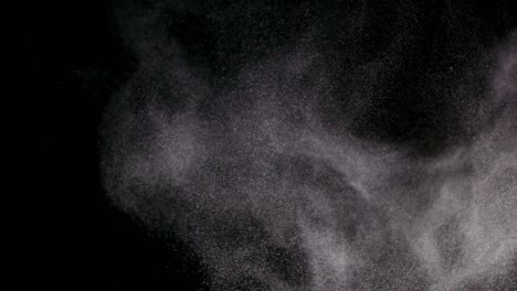 powder isolated on black background