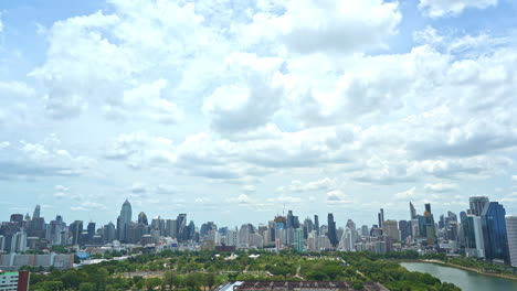 time-lapse of a bright cloud-filled sky over bangkok, thailand