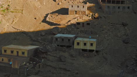 traditional moroccan rural houses in high atlas mountain village, morocco