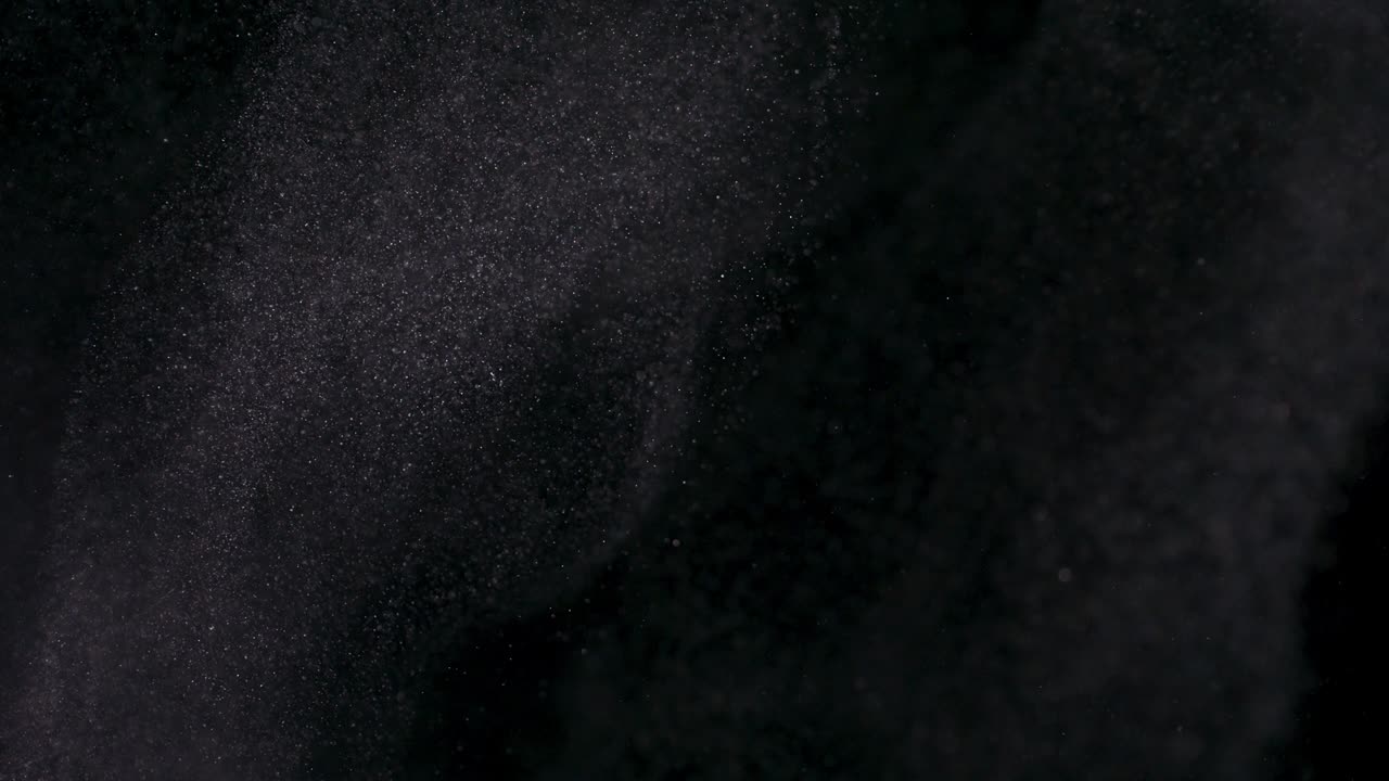 Powder isolated on black background
