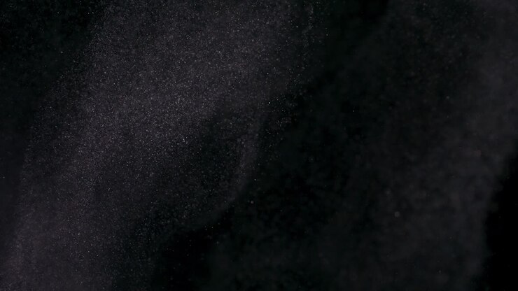 Powder isolated on black background