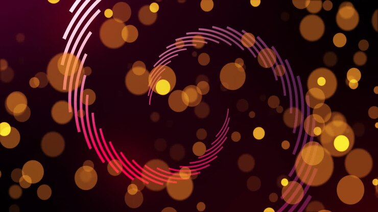 Animation de points lumineux sur des lignes roses sur fond noir