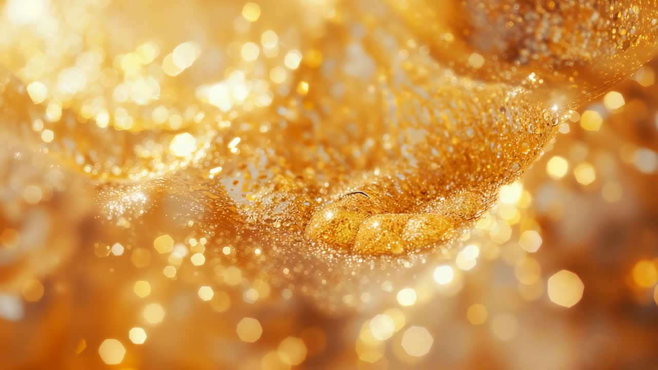 Stillness shifting, particles drifting into wave crest in abstract space, with bokeh highlights