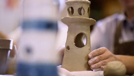 crafting a lighthouse from clay