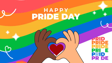 motion graphic of organic flat pride day instagram posts collection