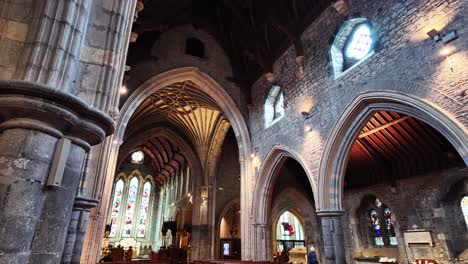 ireland epic locations impressive interior and vaulted ceiling at st canices cathedral kilkenny city ireland