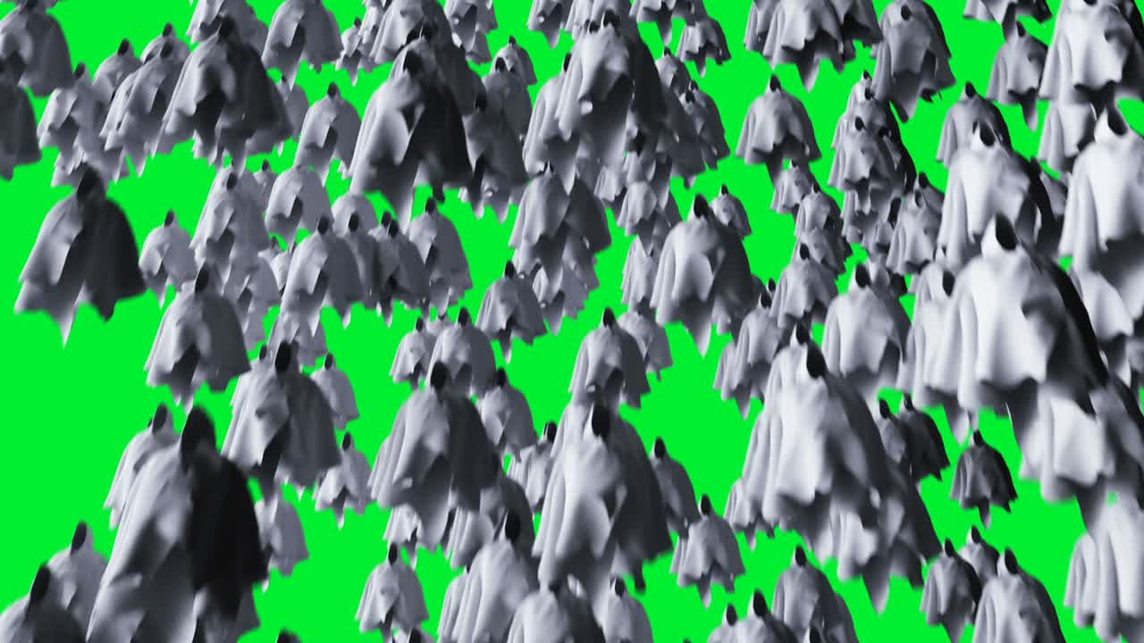 el misterio del miedo a la animación de fantasmas. la sudadera dinámica. el aislamiento. la animación realista de pantalla verde 4k.