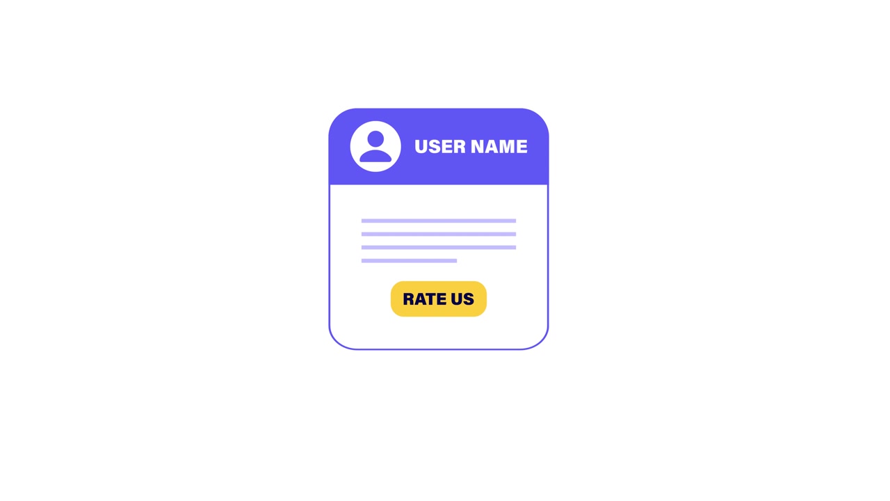 Animated User Profile Card with Rating Stars