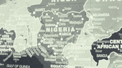 detailed map of nigeria and surrounding west african countries