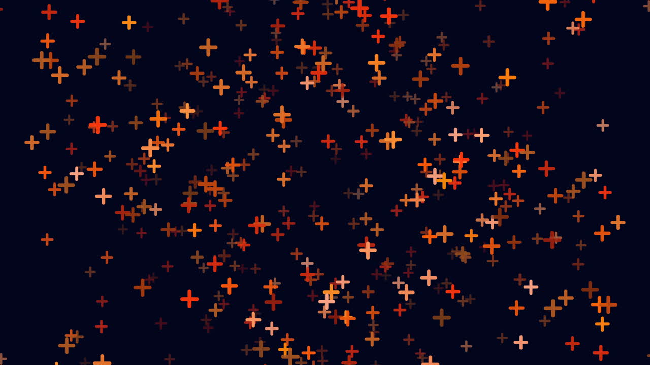 cruces radiantes collage abstracto de naranja y amarillo sobre fondo negro