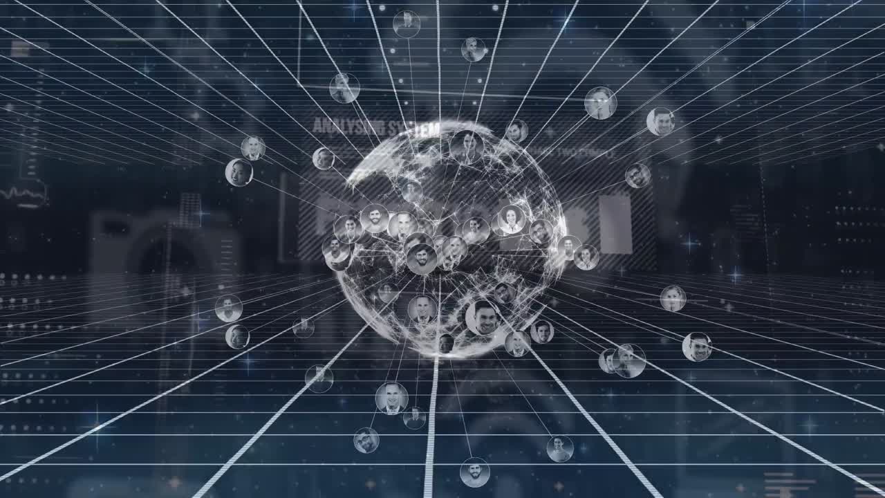 Animation of network of connections over globe