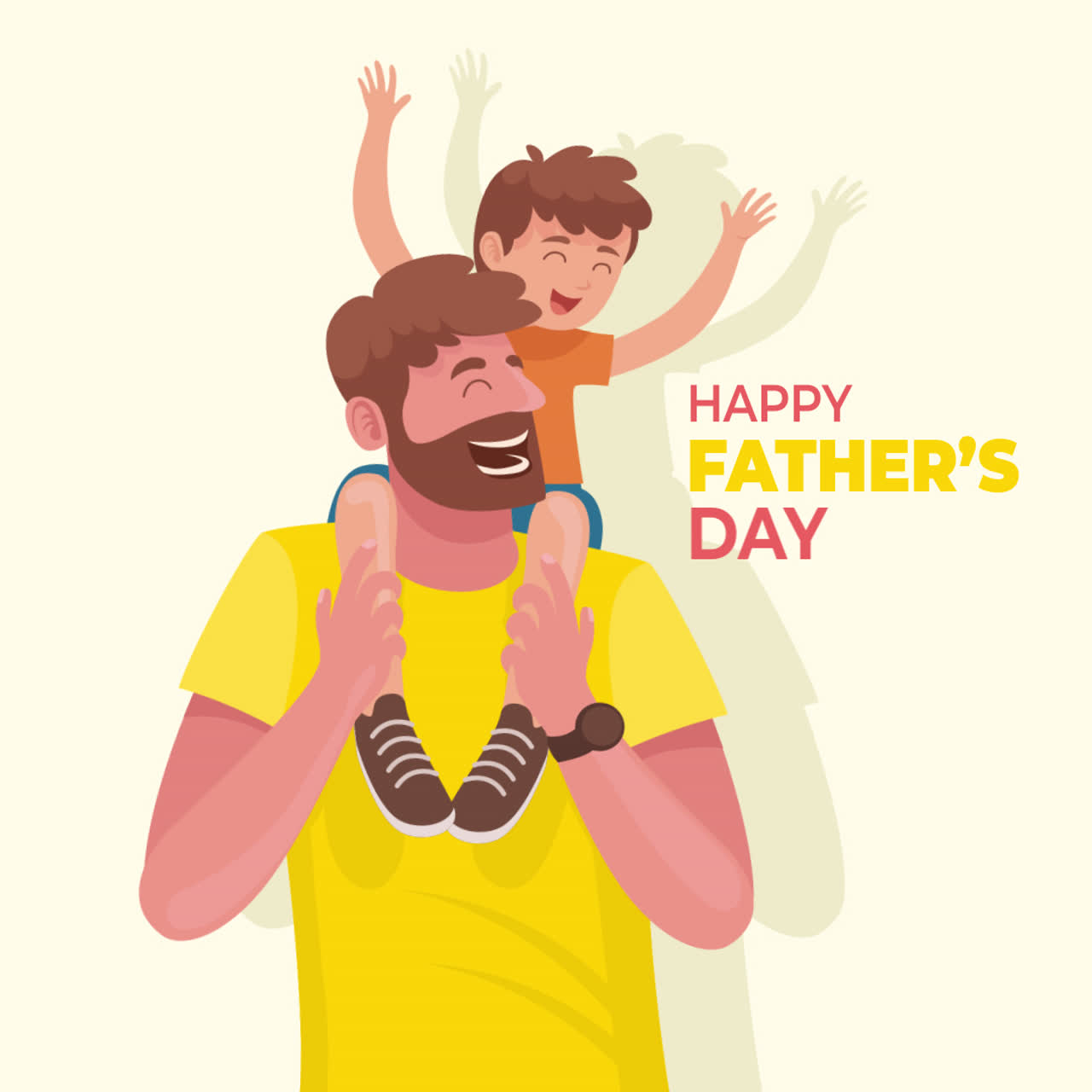 Pai e Filho Celebrando o Dia dos Pais
