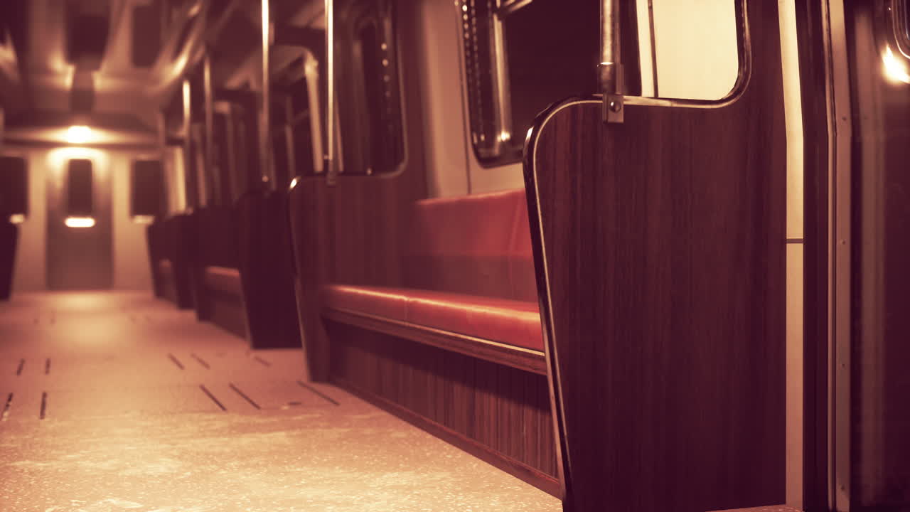 어두운 비어있는 지하철 역