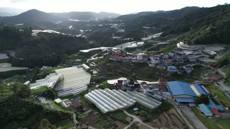 general landscape view of the brinchang district within the cameron highlands area of malaysia