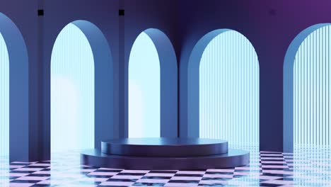 abstract modern product display with arches